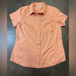 Columbia Women's Orange Button Down Shirt